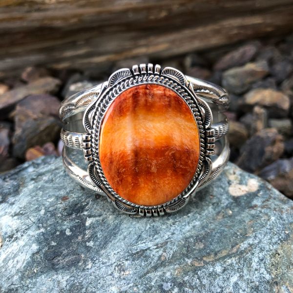 orange spiny oyster bracelet