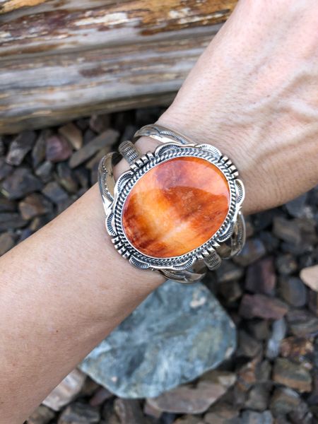 orange spiny oyster bracelet