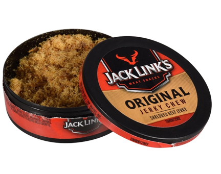 is jerky chew tobacco Do you remember beef that came in chewing cans? Jack Links Original Jerky Chew