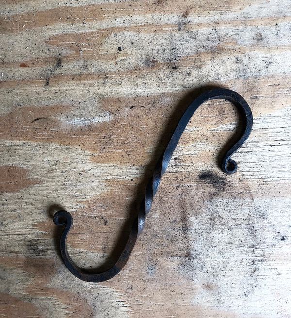 hand forged decorative S hook