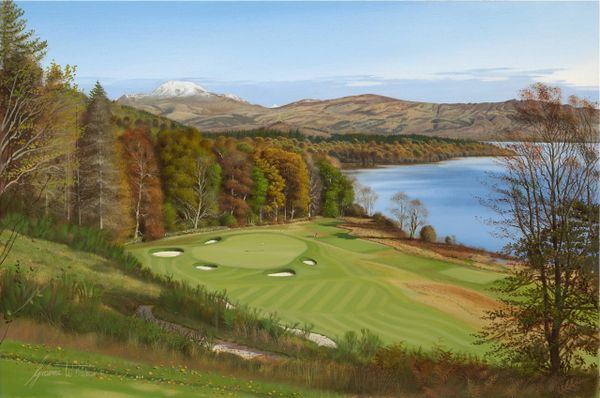 Original Oil Painting, size 20x30". The Carrick, Loch Lomond, Scotland.