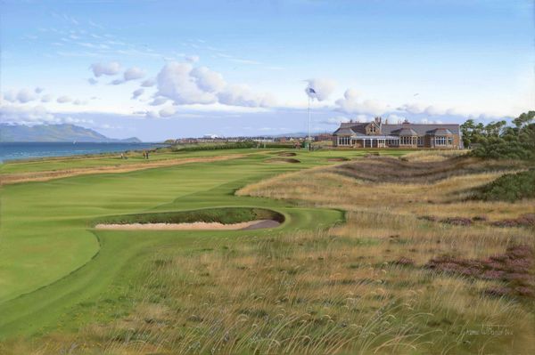 Royal Troon, Scotland, 18th Hole. Official Open Championship Print.