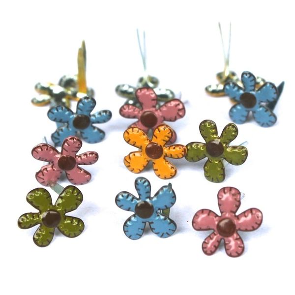 Stitched Fall Flowers Mini brads by Eyelet Outlet