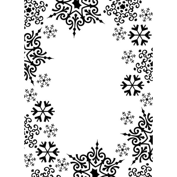 Snowflake Trim Embossing Folder (4.25"x5.75") by Darice