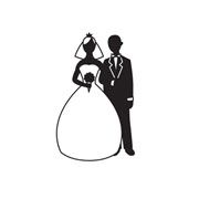 Bride and Groom Wedding Embossing Folder (4.25"x5.75") by Darice