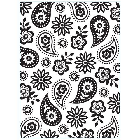 Floral Paisley Background Embossing Folder (4.25"x5.75") by Darice