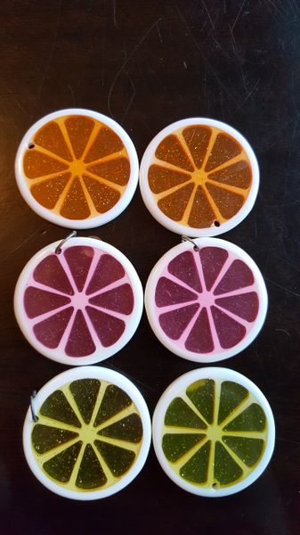 Citrus Slice Pendants 35mm (6pcs)
