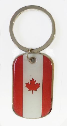 CANADA COUNTRY FLAG METAL KEYCHAIN .. NEW AND IN A PACKAGE
