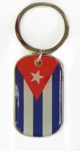 CUBA COUNTRY FLAG Dog Tag METAL KEYCHAIN .. NEW