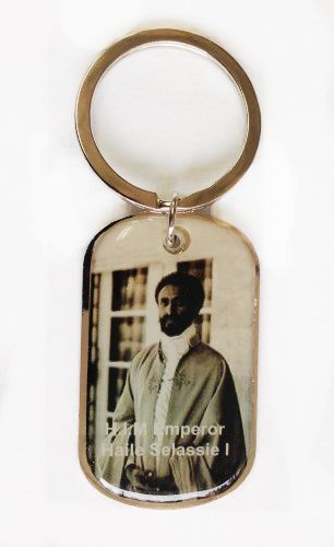 ETHIOPIA KING PICTURE' METAL KEYCHAIN .. NEW AND IN A PACKAGE