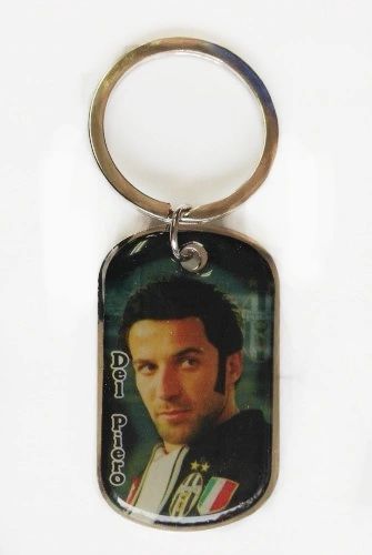 ITALY - DEL PIERO PICTURE' METAL KEYCHAIN .. NEW AND IN A PACKAGE