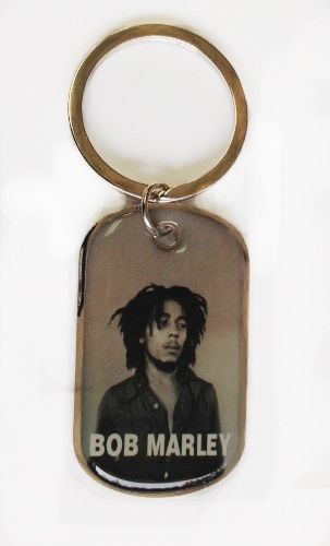 BOB MARLEY PICTURE' METAL KEYCHAIN .. NEW AND IN A PACKAGE