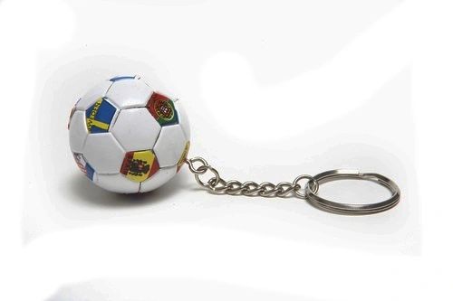 MULTI - COUNTRIES FLAG FIFA SOCCER WORLD CUP BALL KEYCHAIN .. NEW AND IN A PACKAGE