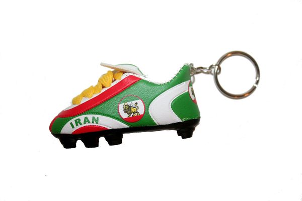 IRAN PERSIAN LION OLD SHOE CLEAT KEYCHAIN .. NEW AND IN A PACKAGE