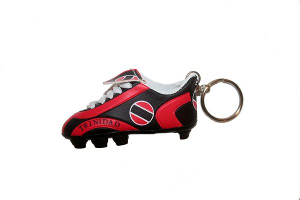 TRINIDAD & TOBAGO COUNTRY FLAG SHOE CLEAT KEYCHAIN .. NEW AND IN A PACKAGE