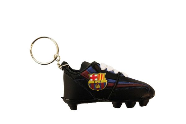 BARCELONA F.C.B LOGO SOCCER SHOE CLEAT KEYCHAIN .. NEW AND IN A PACKAGE