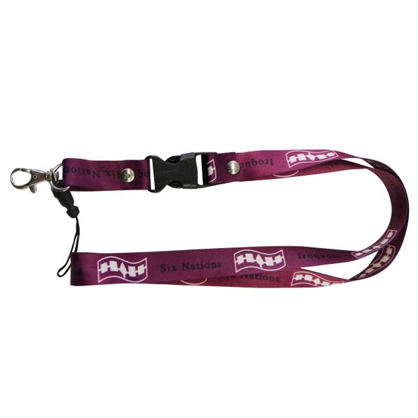 SIX NATIONS LANYARD KEYCHAIN PASSHOLDER NECKSTRAP .. CLASP AT THE END .. 20" INCHES LONG .. HIGH QUALITY .. NEW