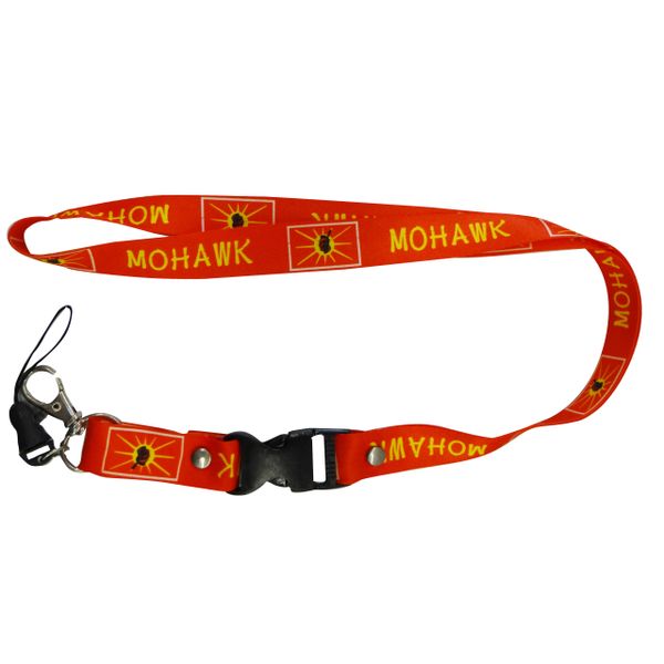MOHAWK LANYARD KEYCHAIN PASSHOLDER NECKSTRAP .. CLASP AT THE END .. 20" INCHES LONG .. HIGH QUALITY .. NEW
