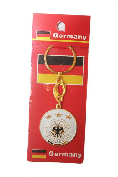 GERMANY 3 STARS DEUTSCHER FUSSBALL - BUND LOGO FIFA SOCCER WORLD CUP METAL KEYCHAIN .. NEW AND IN A PACKAGE