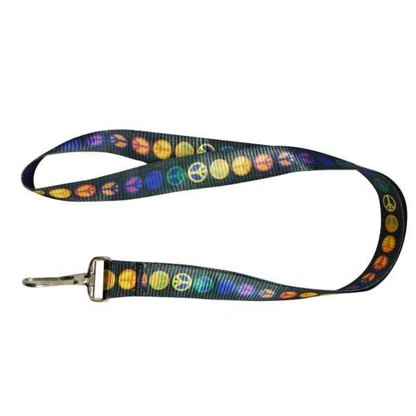 MULTI - COLORED SIGNS LANYARD KEYCHAIN PASSHOLDER NECKSTRAP .. CLASP AT THE END .. 20" INCHES LONG .. HIGH QUALITY .. NEW