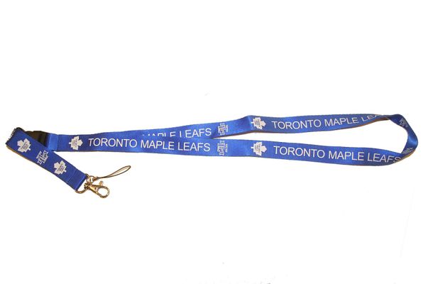 TORONTO MAPLE LEAFS NHL HOCKEY LOGO LANYARD KEYCHAIN PASSHOLDER NECKSTRAP .. CLASP AT THE END .. 24" INCHES LONG .. HIGH QUALITY .. NEW