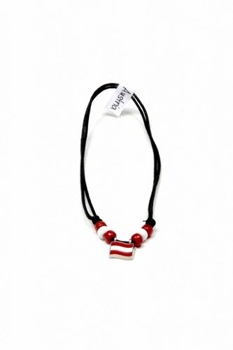 AUSTRIA COUNTRY FLAG SMALL METAL NECKLACE CHOKER .. NEW AND IN A PACKAGE