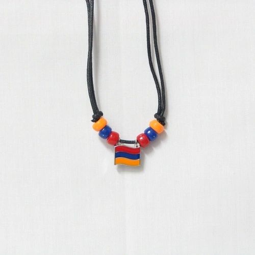 ARMENIA COUNTRY FLAG SMALL METAL NECKLACE CHOKER .. NEW AND IN A PACKAGE