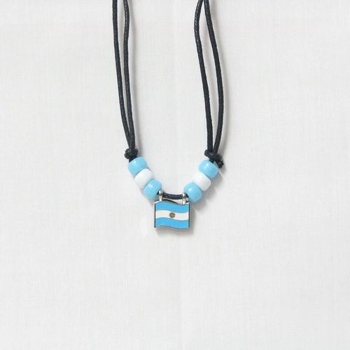 ARGENTINA COUNTRY FLAG SMALL METAL NECKLACE CHOKER .. NEW AND IN A PACKAGE