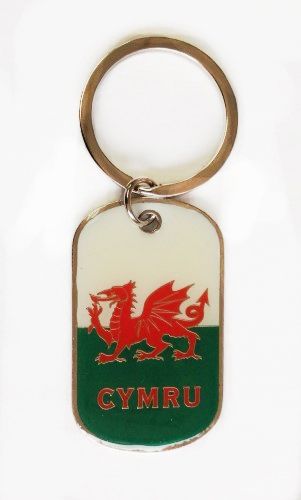 WALES COUNTRY FLAG Dog Tag METAL KEYCHAIN .. NEW