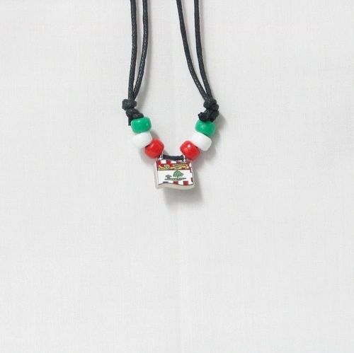 PRINCE EDWARD ISLAND CANADA PROVINCIAL FLAG SMALL METAL NECKLACE CHOKER .. NEW AND IN A PACKAGE