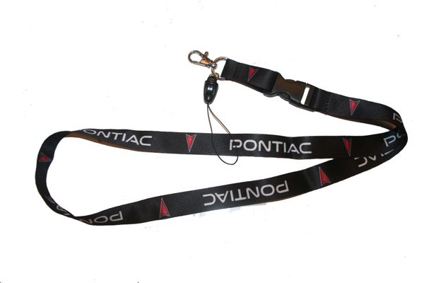 PONTIAC CAR MODEL LOGO LANYARD KEYCHAIN PASSHOLDER NECKSTRAP .. CLASP AT THE END .. 20" INCHES LONG .. HIGH QUALITY .. NEW