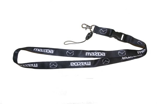 MAZDA CAR MODEL LOGO LANYARD KEYCHAIN PASSHOLDER NECKSTRAP .. CLASP AT THE END .. 20" INCHES LONG .. HIGH QUALITY .. NEW