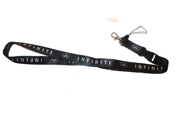 INFINITY CAR MODEL LOGO LANYARD KEYCHAIN PASSHOLDER NECKSTRAP .. CLASP AT THE END .. 20" INCHES LONG .. HIGH QUALITY .. NEW