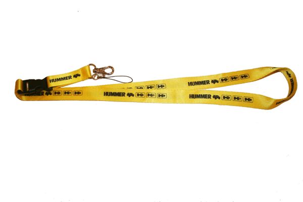 HUMMER CAR MODEL LOGO LANYARD KEYCHAIN PASSHOLDER NECKSTRAP .. CLASP AT THE END .. 20" INCHES LONG .. HIGH QUALITY .. NEW