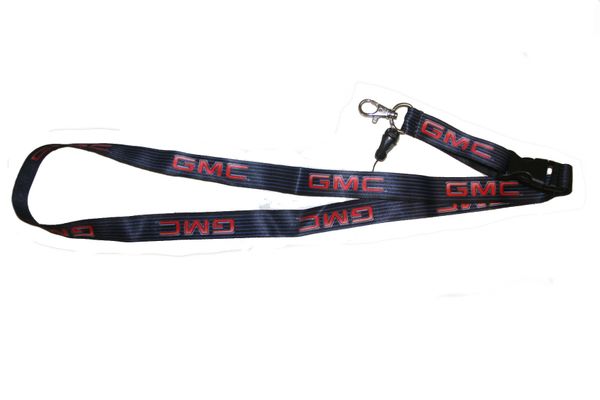 GMC CAR MODEL LOGO LANYARD KEYCHAIN PASSHOLDER NECKSTRAP .. CLASP AT THE END .. 20" INCHES LONG .. HIGH QUALITY .. NEW
