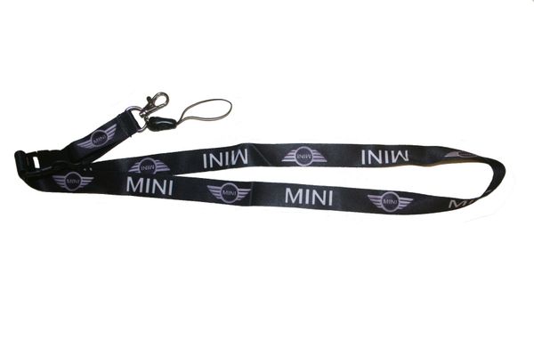 MINI CAR MODEL LOGO LANYARD KEYCHAIN PASSHOLDER NECKSTRAP .. CLASP AT THE END .. 20" INCHES LONG .. HIGH QUALITY .. NEW