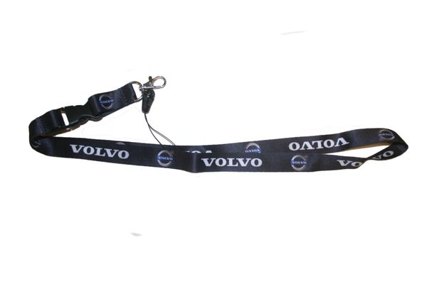 VOLVO CAR MODEL LOGO LANYARD KEYCHAIN PASSHOLDER NECKSTRAP .. CLASP AT THE END .. 20" INCHES LONG .. HIGH QUALITY .. NEW