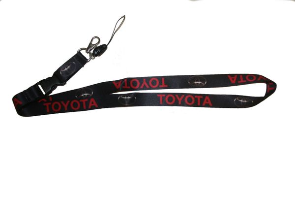 TOYOTA CAR MODEL LOGO LANYARD KEYCHAIN PASSHOLDER NECKSTRAP .. CLASP AT THE END .. 20" INCHES LONG .. HIGH QUALITY .. NEW