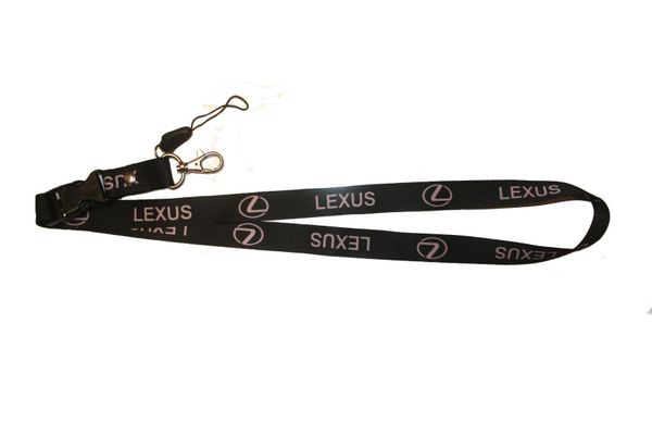 LEXUS CAR MODEL LOGO LANYARD KEYCHAIN PASSHOLDER NECKSTRAP .. CLASP AT THE END .. 20" INCHES LONG .. HIGH QUALITY .. NEW