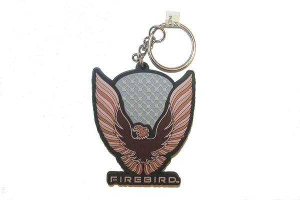 PONTIAC FIREBIRD WITH TITLE LOGO SILICONE KEYCHAIN .. NEW AND IN A PACKAGE