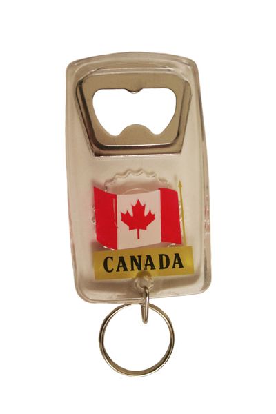 CANADA COUNTRY FLAG BOTTLE OPENER METAL KEYCHAIN
