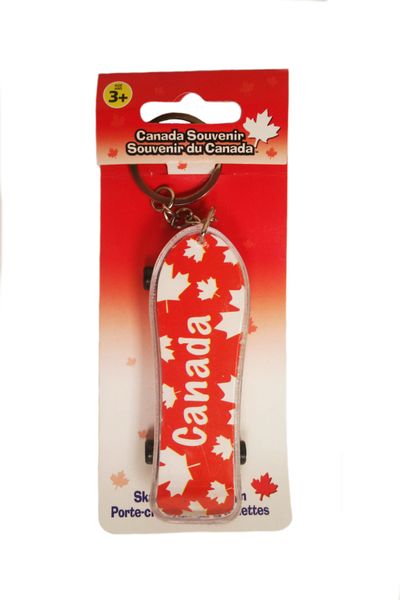 CANADA MAPLE LEAF LOGO SKATEBOARD KEYCHAIN