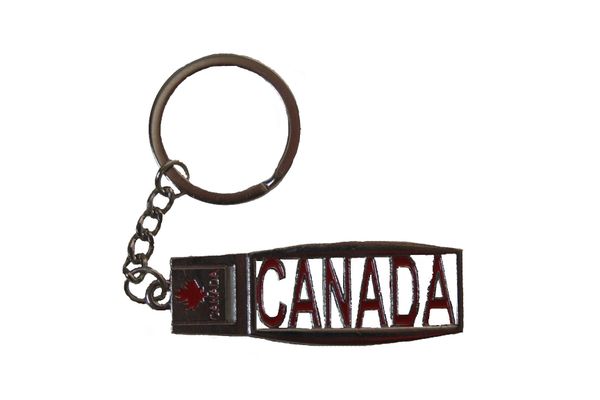 CANADA Cut-Out Lettering Metal KEYCHAIN