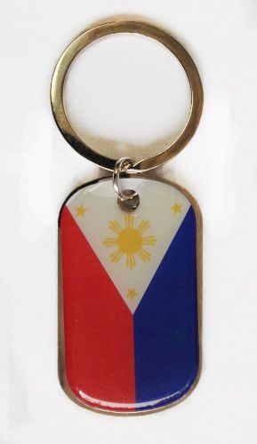 PHILIPPINES COUNTRY FLAG Dog Tag METAL KEYCHAIN .. NEW