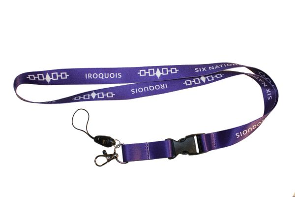 SIX NATIONS IROQUOIS LANYARD KEYCHAIN PASSHOLDER NECKSTRAP CLASP At The End