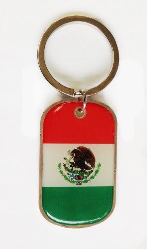 MEXICO COUNTRY FLAG Dog Tag METAL KEYCHAIN .. NEW
