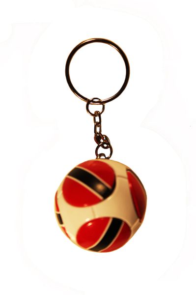 TRINIDAD & TOBAGO Country Flag Soccer BALL KEYCHAIN