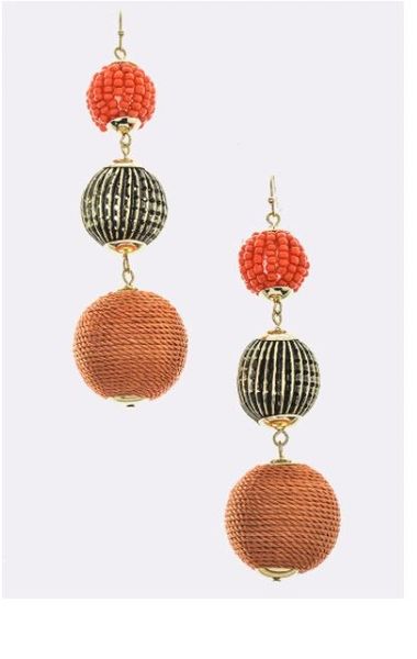 Bubble & Bead Dangle Earrings