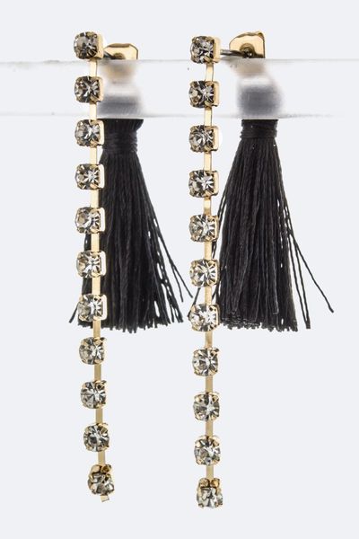 Tassel & Rhinestone Earrings