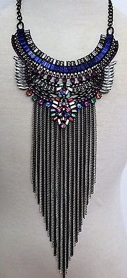 Multicolored Jeweled Cascading Necklace